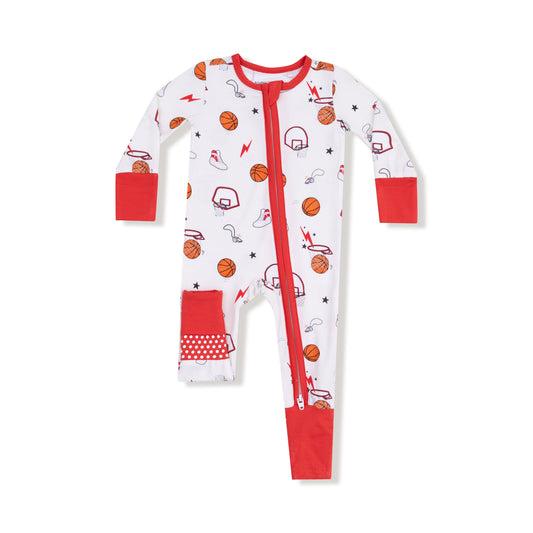 Basketball Uni- 2 Way Zipper Romper