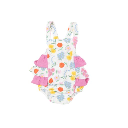 Angel Dear Freshly Picked Floral Ruffle Sunsuit