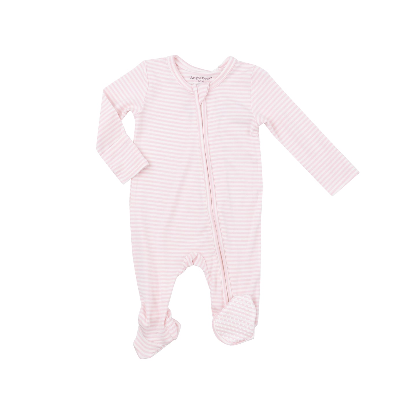 Angel Dear Pink Stripe 2 Way Zipper Footie