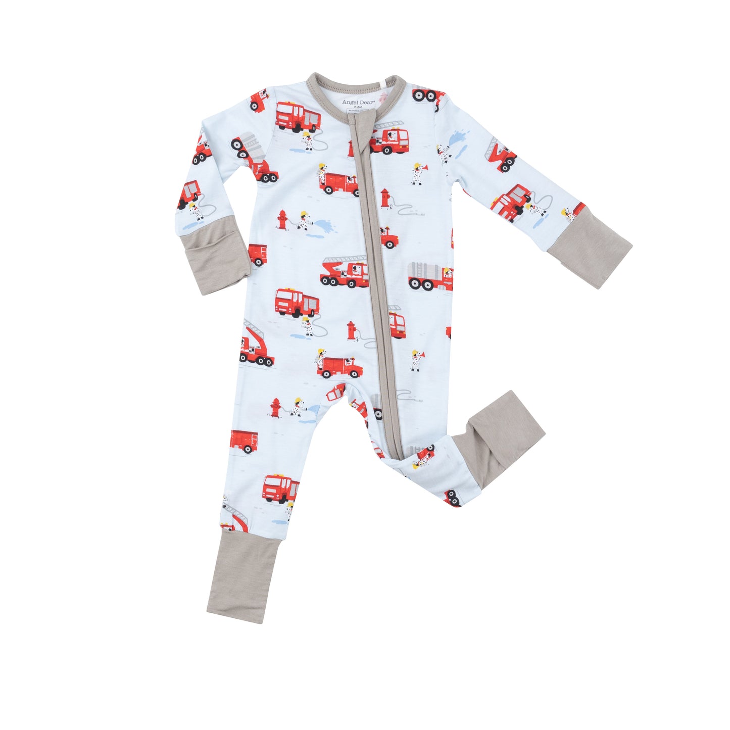 Angel Dear Firetruck Dalmations 2 Way Zipper Romper