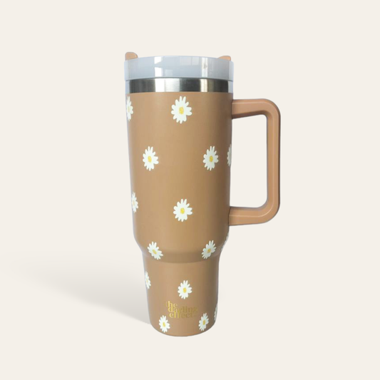 NEW! Take Me Everywhere Tumbler - Dancing Daisy Sandstone