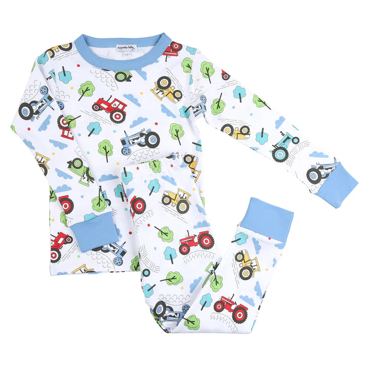 Magnolia Baby Tractor Ride Long Pajamas