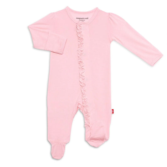 Magnetic Me Pink Dogwood Ruffle Footie