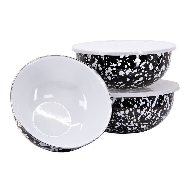 Black Swirl Mixing Bowls