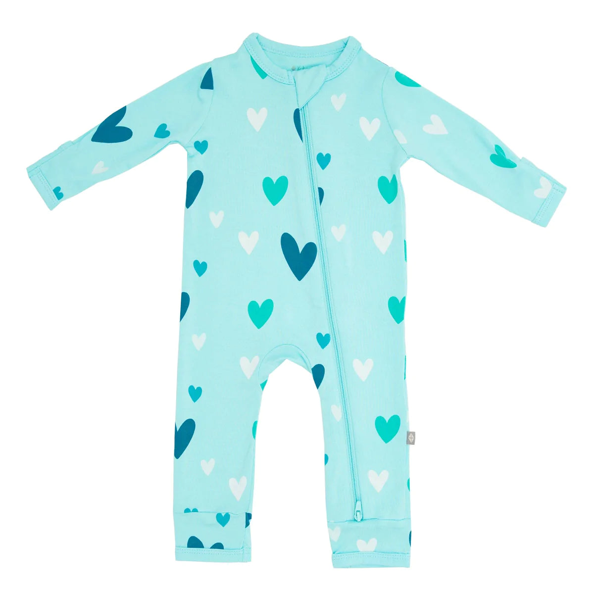 Kyte Baby Zippered Romper Robin Hearts