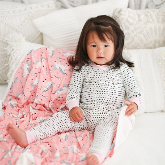 Little Sleepies Pink Dots 2 Piece Pajama Set